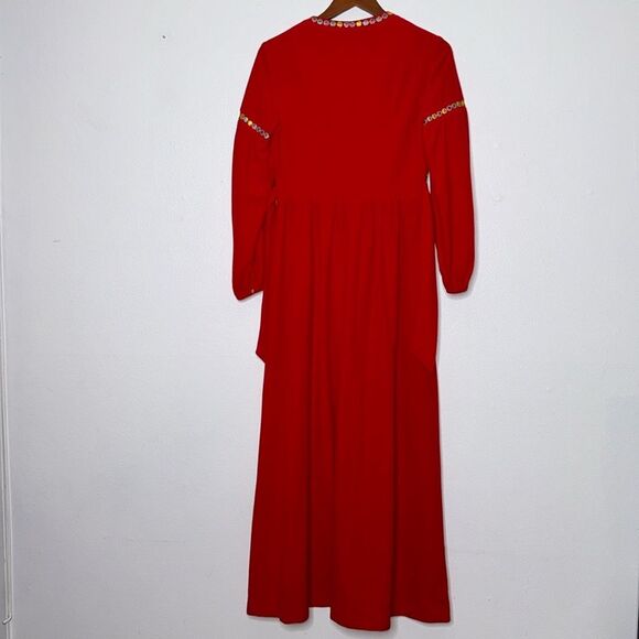 Evelyn Pearson Vintage Embroidered Lounge Robe Size 8 - Picture 2 of 8